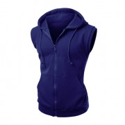 Hoodie bodywarmer vest blue