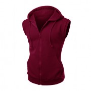 Hoodie bodywarmer vest maroon