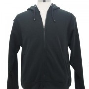 Hoodie zipper fleece jacket black