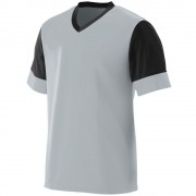 Men Vneck duo colour sleeve grey