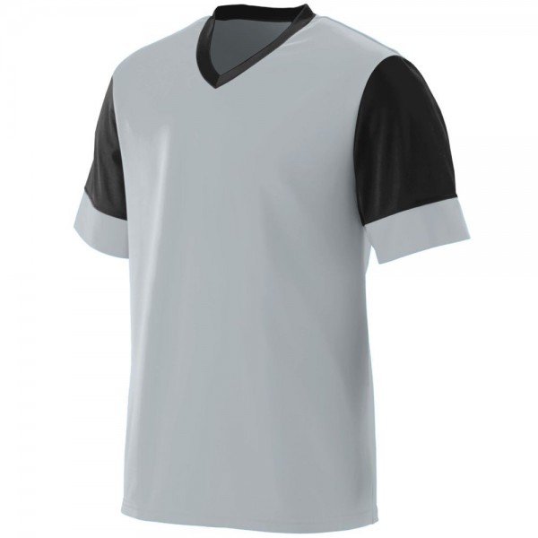 Men Vneck duo colour sleeve grey