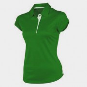 ladies cap sleeve polo green