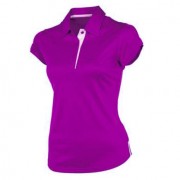 ladies cap sleeve polo purple