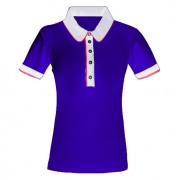 ladies dolly collar polo blue