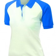 ladies raglan polo blue