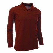 long sleeve polo maroon