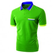 men hidden pocket polo green