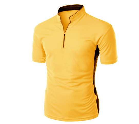 Short Sleeve Mock Neck Polo Tshirt Zipper – deconcept