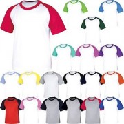 short sleeve raglan tshirt multi col